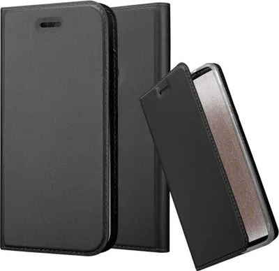 Obrázok produktu pre Cadorabo Puzdro na mobilný telefón pre Honor 8 / 8 PREMIUM Protective Case in Black Cover Etui Book Case Booklet