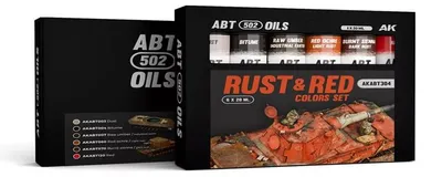 Produktbild von AK Interactive AKABT304 - RUST & RED COLORS SET - ABT 502 OILS - Neu