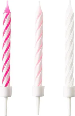 Produktbild von Amscan 11012292 10 Birthday Candles, 3 X Pink, 3 X Pink And 4 X White