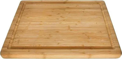 Image de Planche à découper en bambou avec rainure de récupération XXL, antibactérienne, en bois, 40 x 30 cm
