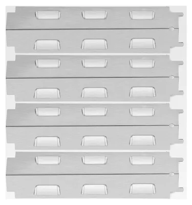 Produktbild von 37CM Brennerabdeckung für verschiedene Gasgrills, Edelstahl Heizplatte Flammenverteiler, 4er Pack