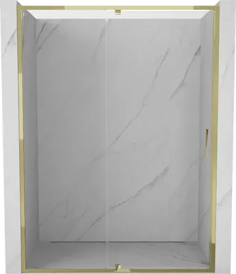 Zdjęcie produktu dla Mexen Exo drzwi prysznicowe uchylne 135 cm, transparent, złote - 819-135-000-50-00