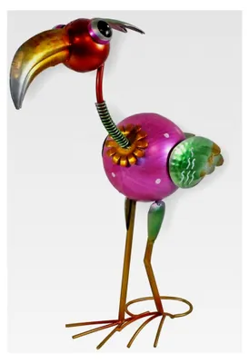 Produktbild von Metallfigur exotischer Vogel 50 cm Gartenfigur Dekofigur