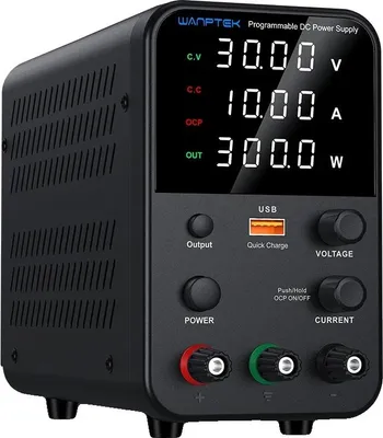 Obrázek produktu pro Stejnosměrný napájecí zdroj, nastavitelné napětí, funkce nabíjení přes USB, WPS3010H 30V 10A