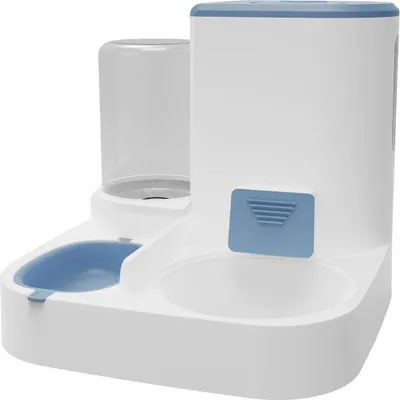 Produktbild von 2-in-1-Wasserspender für Haustiere, automatischer Wasserspender und Spender für Hunde und Katzen, Tiere, Futternapf