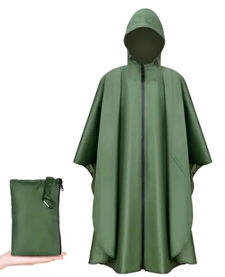 Produktbild von Vicloon Regenponcho, Uni Regenjacken Regencape, Regen Poncho Jacke Mantel für