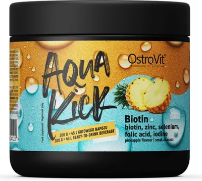 Produktbild von OstroVit Aqua Kick (300g) Biotin - Pineapple - Intra- & Post-Workout - Intra-Workout