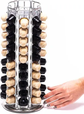 Image de Porte-café avec support et compartiment de rangement supplémentaire pour 80 capsules