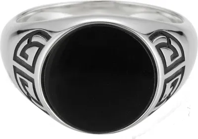 Produktbild von Cai Ring 925 Silber rhodiniert Onyx Asien Motiv 41184482000990