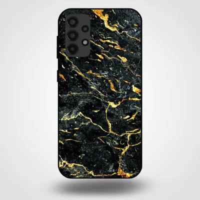Produktbild von Smartphonica Handytasche für Samsung Galaxy A32 4G mit Marmordruck - TPU Rückseite Abdeckung Fall Marmor Design - Gold Schwarz