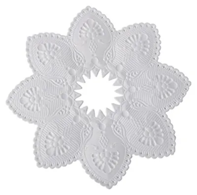 Produktbild von 100 Papstar Kerzen-Manschetten rund Ø 10 cm weiss 12565