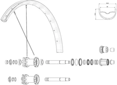 Image de Jante arrière Mavic Deemax Elite  650B - 27,5 pouces 2  650B - 27,5 pouces 2