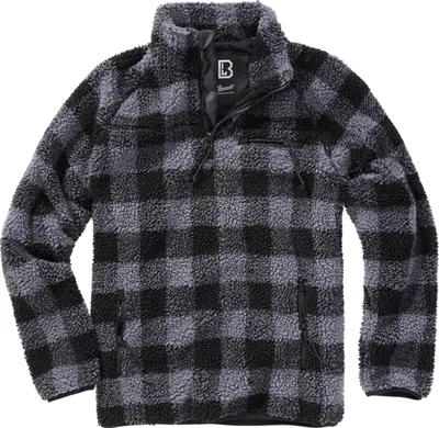 Produktbild von Brandit Teddy Fleecepullover Größe 5XL Farbe Schwarz/Grau