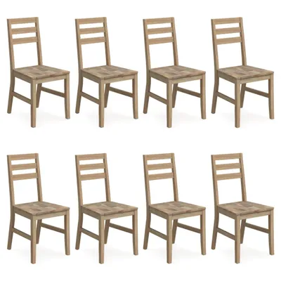 Image de Chaises de salle à manger 8 pcs. Bois massif acacia