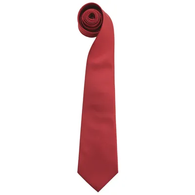 Image de Cravate Premier Colours pour homme, unie (2 pièces/paquet) RW6935 (taille unique) (Rouge)