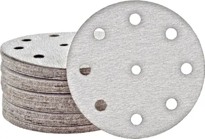 Produktbild von MioTools Shark Klett-Schleifscheiben, 125 mm, 9-Loch, f. Exzenterschleifer, Normalkorund (50 Stk.) K180