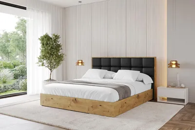 A bedroom scene featuring a bed.