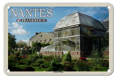 Produktbild von Blechschild Reise 18x12cm Nantes Frankreich Jardin des Plantes Deko