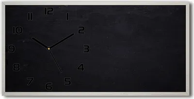 Produktbild von Wanduhr aus Glas – 60x30 cm - Glasbild - Glasuhr - Gehärtetes Glas - schwarze-zeiger - Tafel