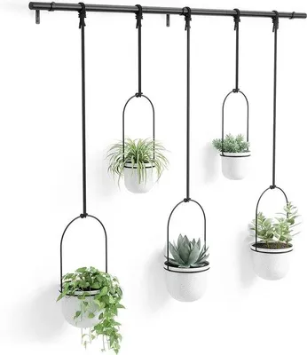 Produktbild von Kleine pflanzentöpfe für Fettpflanzen, Kräuter und andere kleine Pflanzen - weiß (Set von 5)