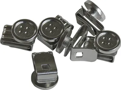 Produktbild von Knopfclip in 4 Farben 6 er Pack