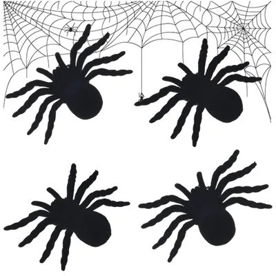 Produktbild von Halloween Spinne 4 Stück große gruselige Dekoration
