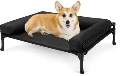 Immagine prodotto di Cuccia per cani di piccola taglia, cuccia rinfrescante con cuscino d'aria rimovibile, cuccia lavabile, nera, 74 x 46 x 18 cm