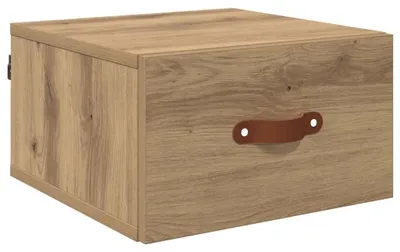 Immagine prodotto di Comodino sospeso in legno di quercia effetto artigianale