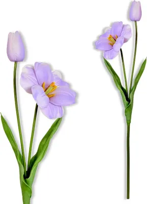 Obrázek produktu pro Větvička - Fialový pěnový tulipán 53 cm