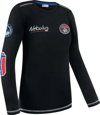 Produktbild von Nebulus Sweatshirt lang BOOGY Damen, longsleeve , langarmshirt , Q973 - Damen, schwarz, M/38