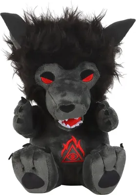 Produktbild von Schwarzer Gothic Werwolf Kuscheltier aus Plüsch 20 cm