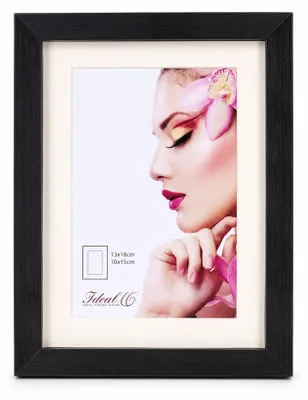 Produktbild von 3D Objektrahmen Holz Bilderrahmen Wanddeko Collage Poster Shirt Trikot Rahmen HR - Farbe: Schwarz | Format: 13x18
