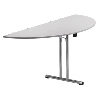Produktbild von SODEMATUB Mehrzwecktisch lichtgrau halbrund, Rundrohr chrom, 140,0 x 70,0 x 74,0 cm