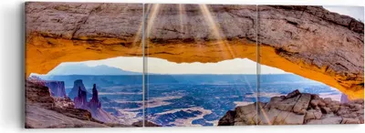 Produktbild von Bild auf Leinwand - Leinwandbild - Felsen Ansicht Landschaft - 90x30cm - Wand Bild - Wanddeko - Leinwanddruck - Bilder - Kunstdruck - Wanddekoration - Leinwand bilder - Wandkunst - CA90x30-0184