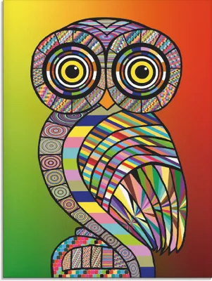 Produktbild von ARTland Glasbild Eule Größe: 45x60 cm