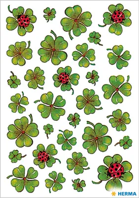 Image de HERMA Sticker DECOR "Shamrocks" 3 feuilles de 31 autocollants