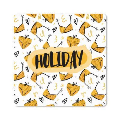 Produktbild von MuchoWow® Mauspad Mousepad Gelb - Schwarz - Sommer 30x30 cm - Mousepads - Maus Mat - Pad - Mausunterlage - Gaming