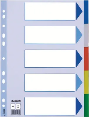 Zdjęcie produktu dla Zakładki Esselte A4 11R PP 20 sztuk