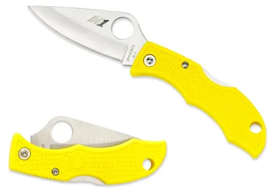 Spyderco LYLP3 Ladybug 3 Salt – Yellow FRN-Griff Vorderseite