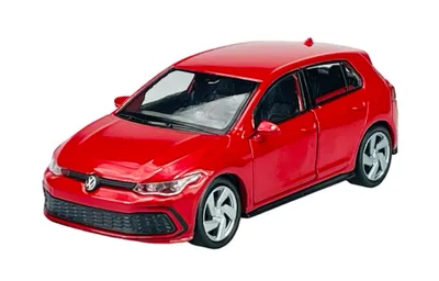 Image de Welly, Volkswagen Golf 8 GTI, rouge, modèle réduit en métal, échelle 1:34 - 1:39, neuf dans sa boîte, référence 43823