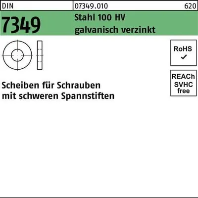 Produktbild von Reyher  7349 U-Scheiben 28,0 x60x10,0 galv. verzinkt (25 Stück)