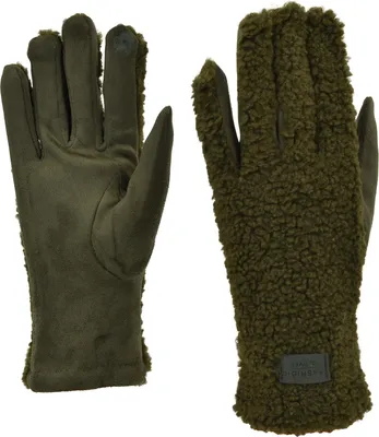 Produktbild von styleBREAKER Damen Touchscreen Handschuhe mit Teddyplüsch | Weiche warme Winter Fingerhandschuhe | Kuscheliger Smartphone Handschuh in vielen Farben
