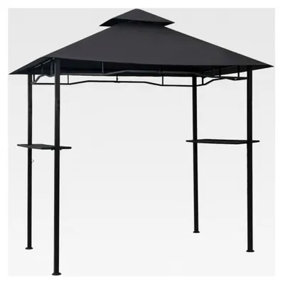 Produktbild von Grillpavillon mit Doppeldach für den Garten 240x150x255cm Anthrazit Stahl