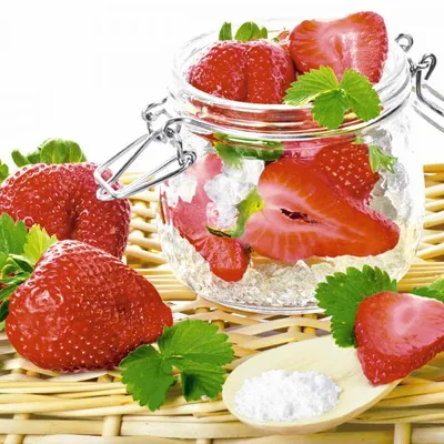 Produktbild von Paper+Design 200466 Lunchservietten Design "Erdbeeren" - 33 x 33 cm, 20 Stück