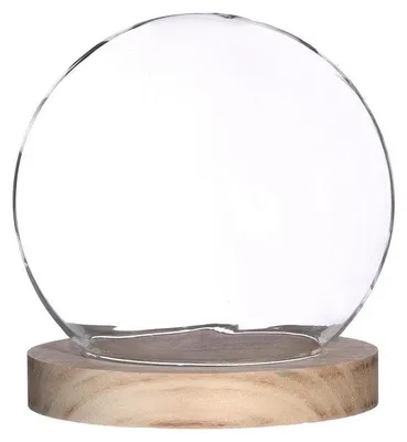 Produktbild von Glaskuppel mit Holzsockel Ø 18 cm, H. 19 cm (1 Stück) [IFS-29489]