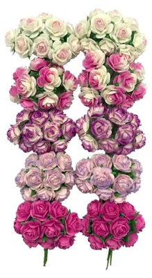 Imagen del producto de Mini rosas de papel de morera, colores variados, 100 unidades, 10 mm, para scrapbooking