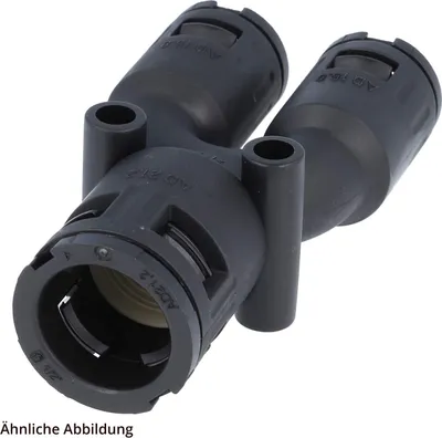 Produktbild von FLEXA FY28 21-21 Schnellverschraubung Y-Verteiler PA für Schlauch-Außendurchmesser 1x28,5mm + 2x21,2mm hochdichtend