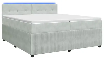 Obrázok produktu pre vidaXL Box spring posteľ s matracom svetlosivá 200 x 200 cm zamat