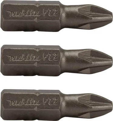 Zdjęcie produktu dla Makita B-23494, 3 szt., Krzyż, 1/4", PZ 2, 25 mm