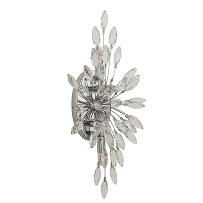 Image de Applique Peacock 4Lt - Chrome avec cristal clair